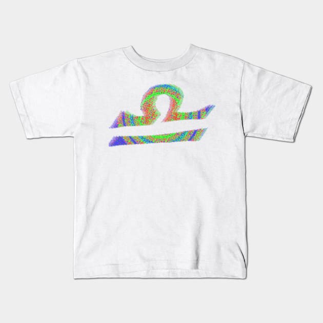 Libra Psychedelic Kids T-Shirt by indusdreaming